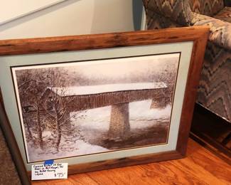 Port Royal Covered Bridge in TN Signed by Billie Young