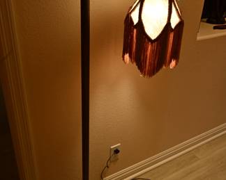 Vintage Lamp... color of shade pink flora