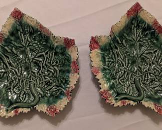 Majolica Leaf Plates Portugal