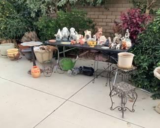 Pots, yard art….