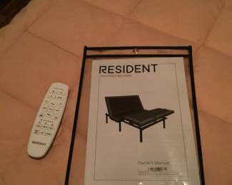 Resident adjustable/massager queen bed frame w/remote.