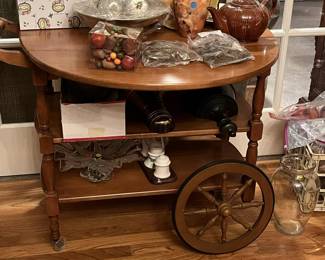 Hard Rock 1970 Tea Cart with Decor Items