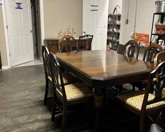 Antique Jacobean Dining Room Set