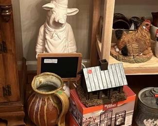 Pig Chalk Board, Log Cabin, Decor Items, Vintage Gas Can