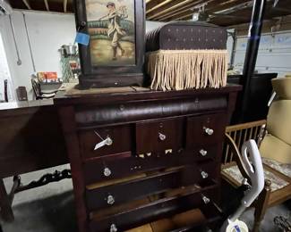 Empire Chest, cabinet, footstool