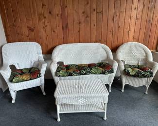 Wicker patio set