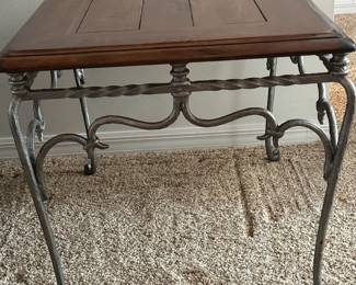 Wrought iron end table