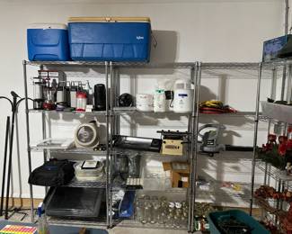 Emergency Items Including Solar Oven, Lights, Fans, Mason Jars