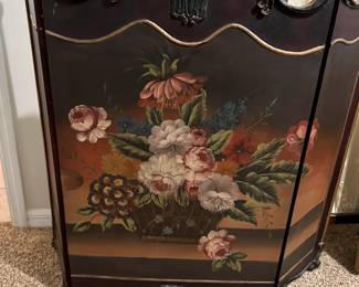 Fireplace hearth screen