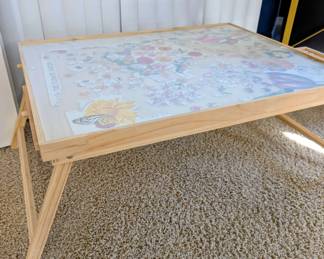 #29 Foldable Wooden Puzzle Table 40"Wx28"Dx16"H $75