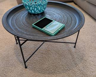 #10 Round Metal Coffee Table 34"Wx19"H $40