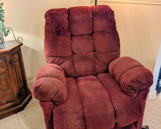 #14 Burgundy Recliner $285