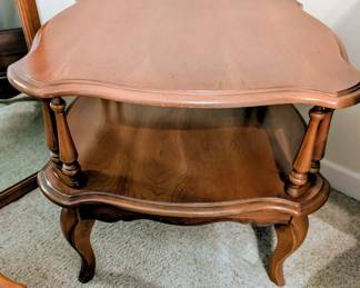 #23 Two Tier Side Table 34"Wx27"Dx24"H $95