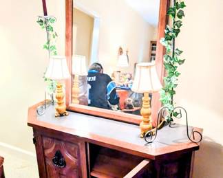 #15 Thomasville Buffet w/Mirror 44"Wx14"Dx75"H $175