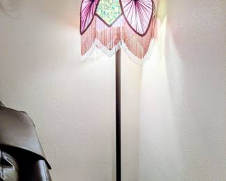 #16 Victorian Style Floor Lamp w/Beaded Shade 66"H $135