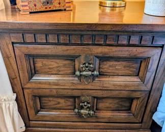 #32 Two Drawer Side Table 26"Wx17"Dx24"H $45