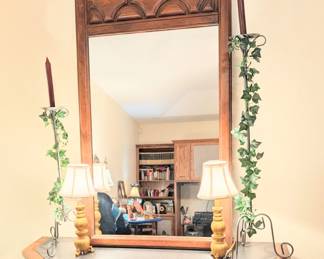 #15 Thomasville Buffet w/Mirror 44"Wx14"Dx75"H $175