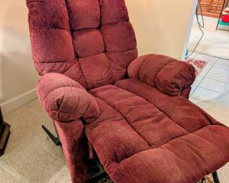 #14 Burgundy Recliner $285