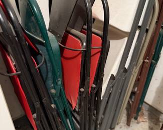 Assorted folding chairs