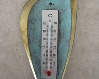 1950's Brass Thermometer