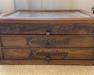 Antique Spool Cabinet