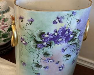 Limoges Porcelain Cache Pot Vase