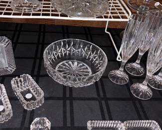 Waterford Crystal Bowl, Waterford Crystal Frame,
5 Salt Cellars, Crystal Champagne Glasses!