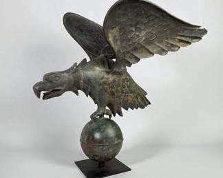 Molded Gilt-Copper and Cast Zinc Eagle Weathervane