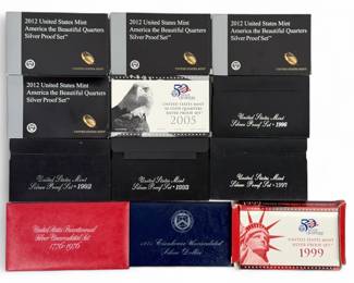 (12) U.S. Mint Silver Sets
