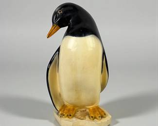 Vintage Chalkware Penguin Figurine