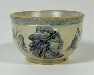 Old Sleepy Eye Salt Glazed Stoneware Crock Bowl