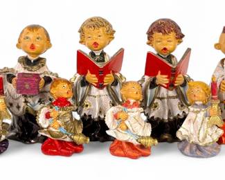 Group Of Roman Fontanini Singing Figurines