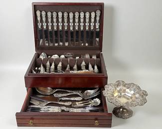 (114pc) Francis 1st Sterling Silver Flatware Set & Bowl