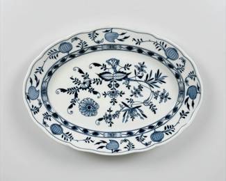 Meissen Porcelain Blue Onion Oval Platter