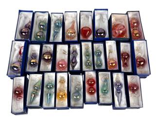 (27pc) Hand Blown Egyptian Glass Ornaments