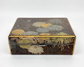 Japanese Sempoh 950 Silver Inlaid Box