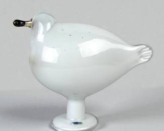 Oiva Toikka Nuutajarvi Glass Bird – White