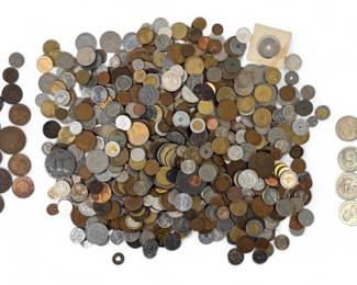 (8lb) Bag of Assorted Antique & Vintage International Coins