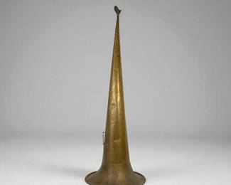 Antique Edison Phonograph Brass Witches Hat Horn