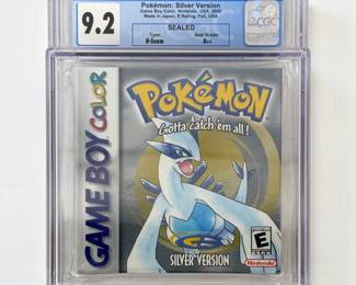 Pokemon Silver Version Gameboy CGC 9.2 A++