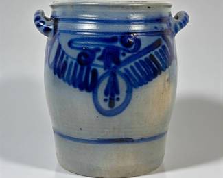 Antique Salt Glazed Stoneware 15 Liter Crock