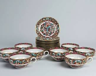 (19pc) ACF Japanese Porcelain Cups & Saucers