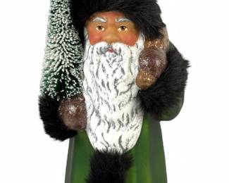 Ino Schaller Papier Mache Green Santa