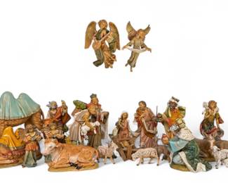(24pc) Fontanini Italian 12" Scale Nativity Scene