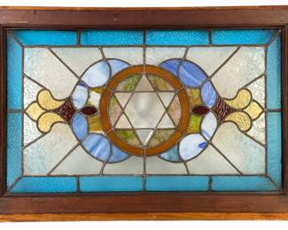 Stained Glass Window With Star of David