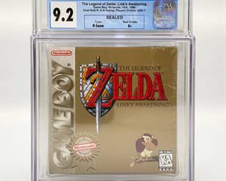 Legend of Zelda Link's Awakening Gameboy Sealed, CGC 9.2 A+