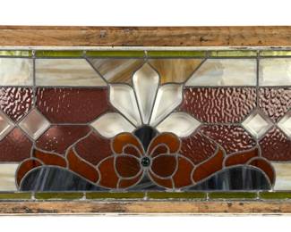 Stained Glass Lotus Flower Window Panel
