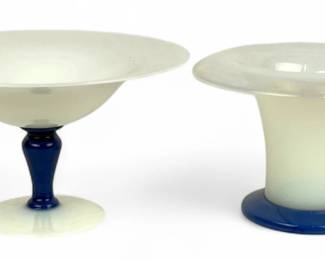 Fry Foval Delft Blue Bowl and Vase