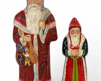 Pair Of Vaillancourt Folk Art Chalkware Figures