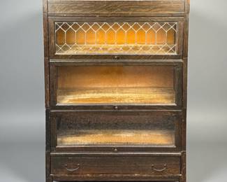 Grand Rapids GRM Leaded Glass Barrister Bookcase